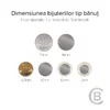 Bratara personalizata - Banut 15 mm - Pui de roman - Argint 925 - Snur impletit tricolor