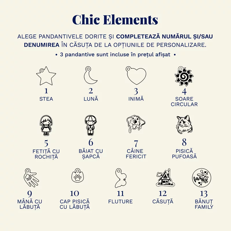 Bratara personalizata - Chic Elements - Pandantive diverse simboluri - Lant cu zale dreptunghiulare - Argint 925 picture - 4