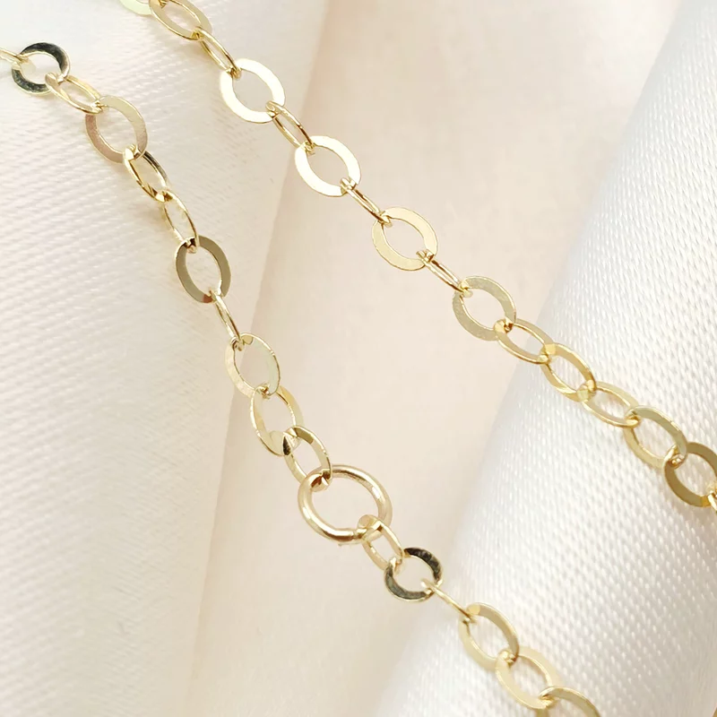 Bratara personalizata cu nume - Fluture decupat - Aur Galben 14K - Banut 12 mm diametru - Cu lantisor fata/baiat picture - 4