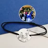 Bratara personalizata cu poza - Emotii surprinse - Banut 19 mm - Argint 925 - Snur reglabil, diverse culori