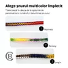 Bratara personalizata - Travel - Argint 925 - Snur impletit multicolor