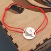 Bratara Pisica cu cristal Swarovski - Argint 925, snur rosu