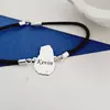 Bratara pisica iubita - Personalizare cu poza - Argint 925 - Snur gros, model fix