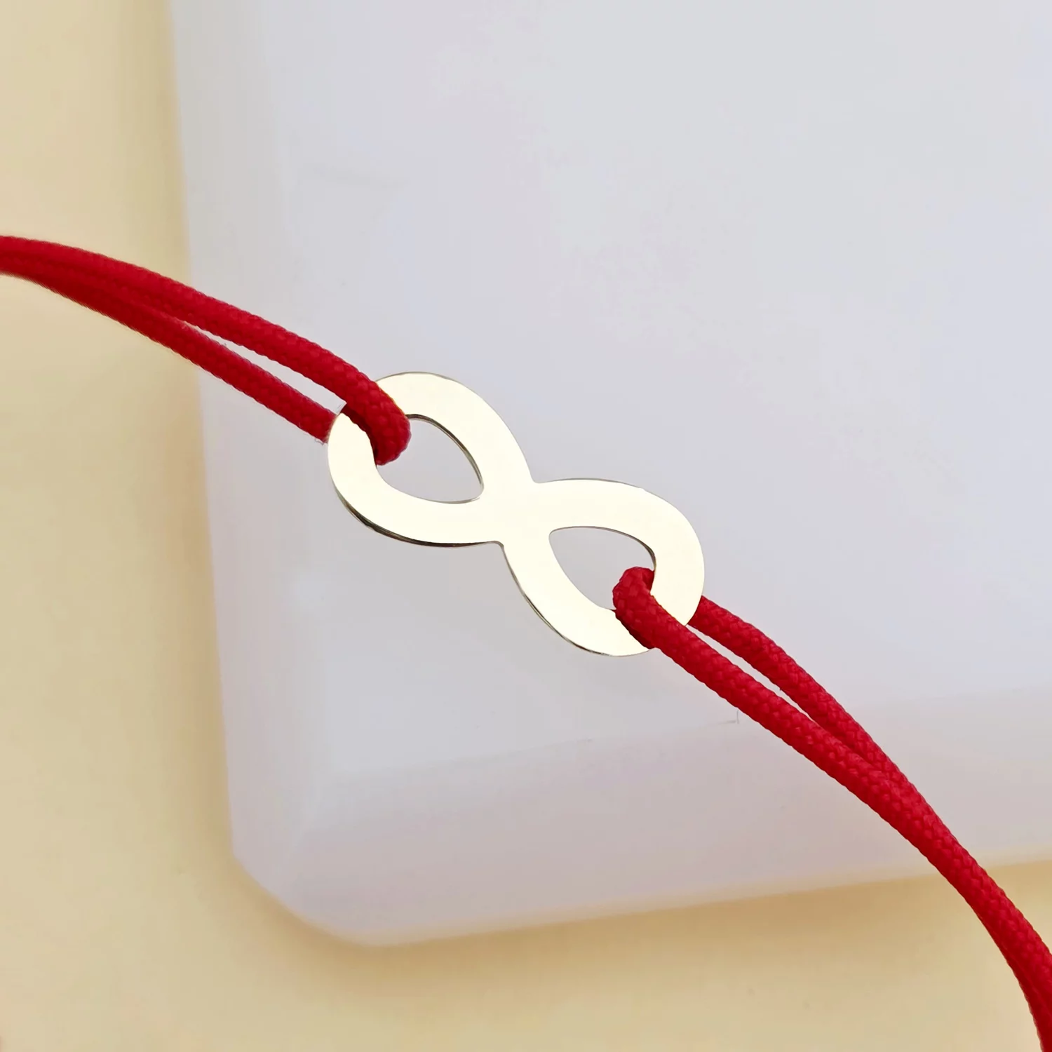 Bratara simbol - Infinit - Aur Galben 9K - snur reglabil