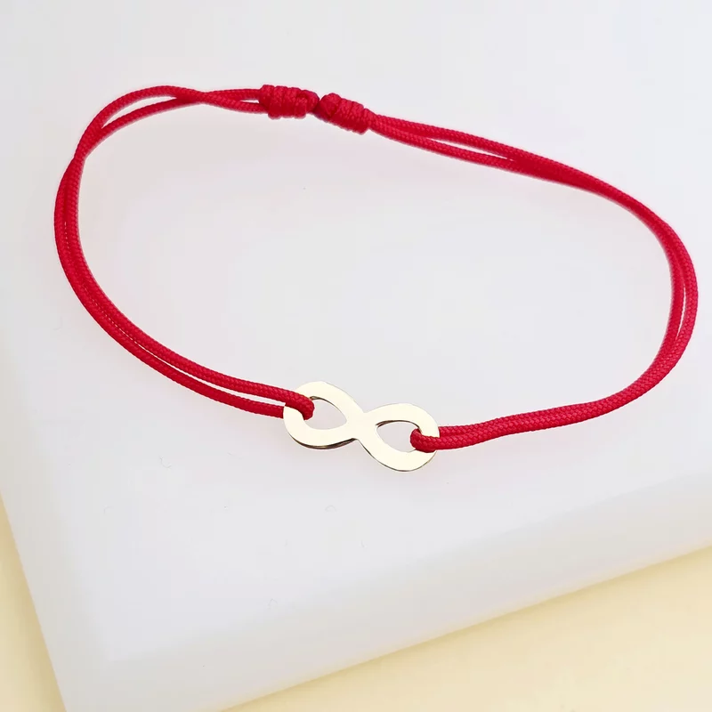 Bratara simbol - Infinit - Aur Galben 9K - snur reglabil picture - 3