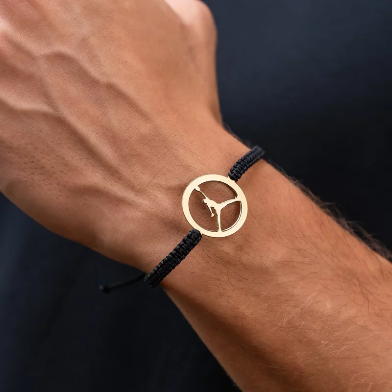 Bratara Sportiva - Model Jordan Decupat - Argint 925 placat cu Aur galben 18K picture - 2