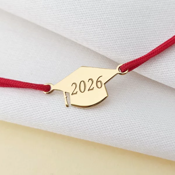 Bratara Toca - Argint 925 placat cu Aur Galben 18K, snur rosu reglabil