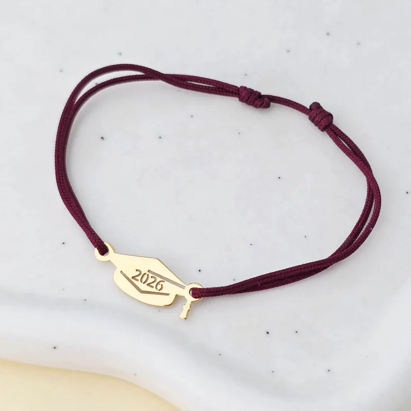 Bratara Toca cu an personalizat - Argint 925 placat cu Aur Glaben 18K - snur reglabil picture - 2