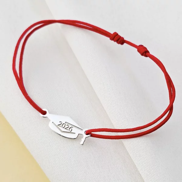 Bratara Toca cu an personalizat - Argint 925 - snur reglabil