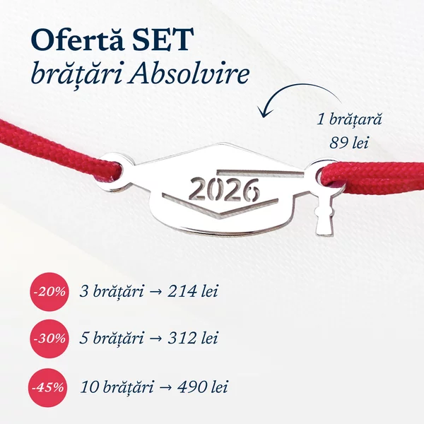 Bratara Toca cu an personalizat - Argint 925 - snur reglabil