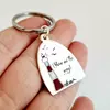 Breloc personalizat - Far decorat cu email - Argint 925 - inel otel inoxidabil
