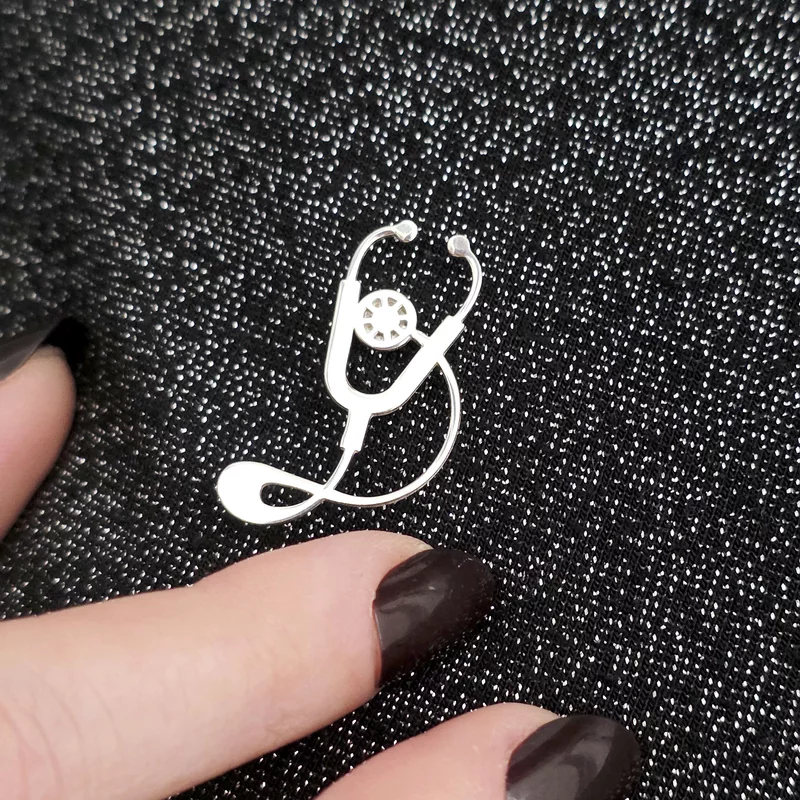 Brosa - Stetoscop -  Argint 925 picture - 3