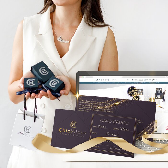 Card Cadou – Chic Bijoux – Voucher online pentru achizitii de bijuterii personalizate achizitii