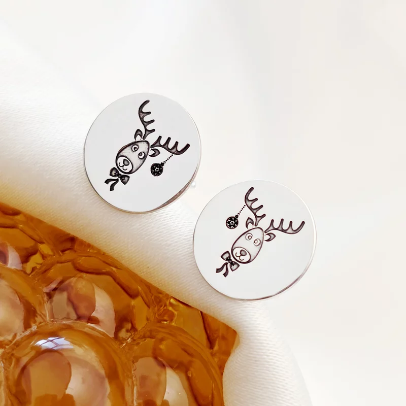 Cercei Craciun - Ren de Craciun - Argint 925, surub picture - 3