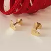 Cercei copii/bebe - Model inima - Aur Galben 14K - Inchizatoare sigura si confortabila cu filet