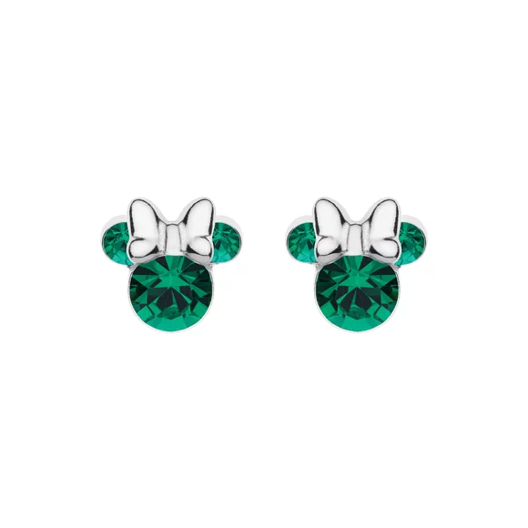 Cercei Disney Birthday Minnie Mouse luna Mai  - Argint 925 si Cristal