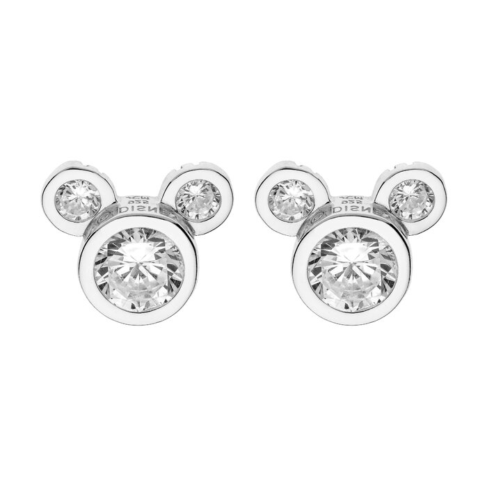 Cercei Disney Mickey Mouse cu Cristale Albe – Argint 925 925