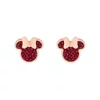 Cercei Disney Minnie Mouse - Otel Medical Inoxidabil Rose si Cristale Rosii