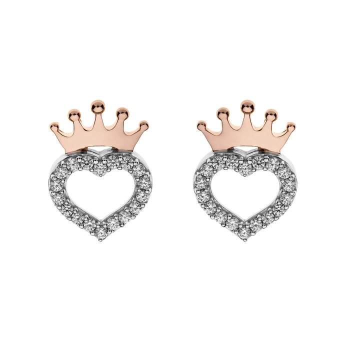 Cercei Disney simbol coroana Princess – Argint 925 si Cubic Zirconia 925