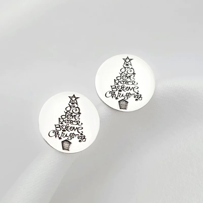 Cercei Craciun - Emotia Craciunului - Argint 925, surub picture - 2