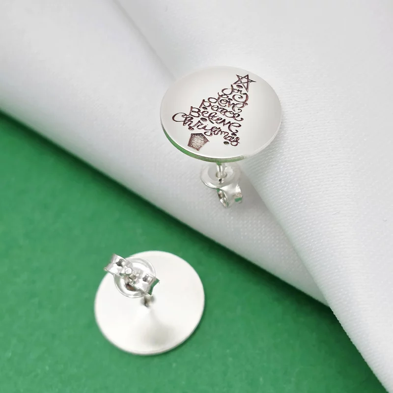 Cercei Craciun - Emotia Craciunului - Argint 925, surub picture - 3