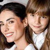 Cercei Familie - fata cu 2 codite si baiat - Argint 925 - inchidere surub