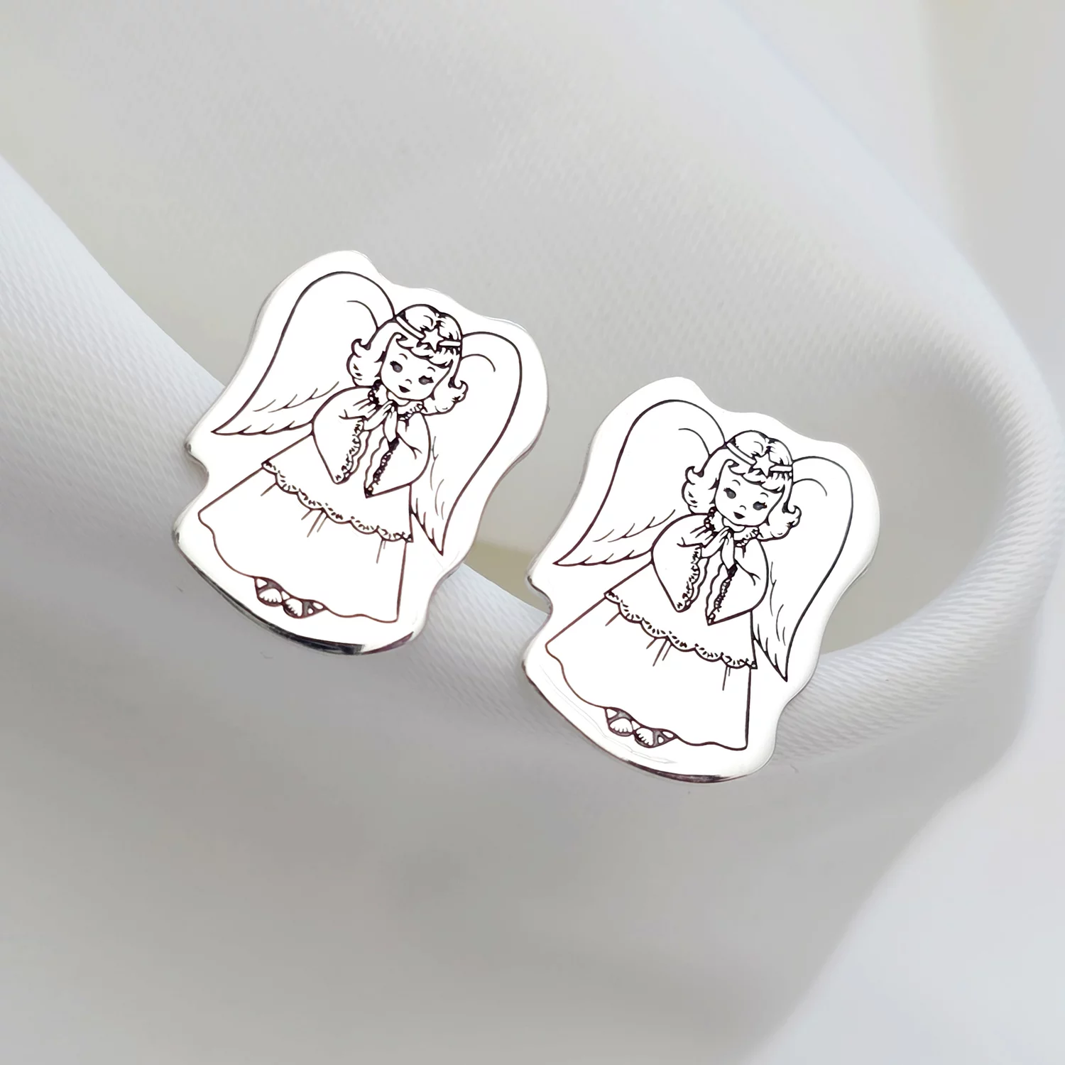 Cercei Craciun - Inger de Craciun - Argint 925, surub