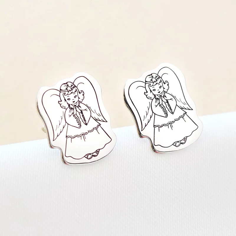 Cercei Craciun - Inger de Craciun - Argint 925, surub picture - 3