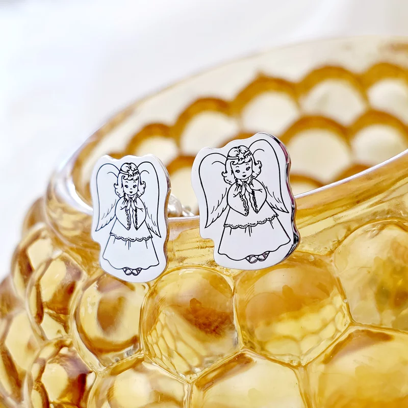 Cercei Craciun - Inger de Craciun - Argint 925, surub picture - 4