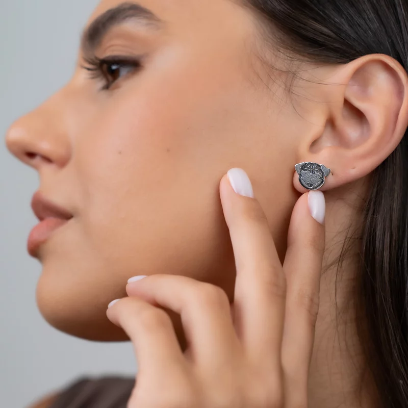 Cercei Pug - Argint 925 - inchidere surub picture - 4