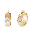 Cercei - Round Pattern Hoops - placati cu aur 18K