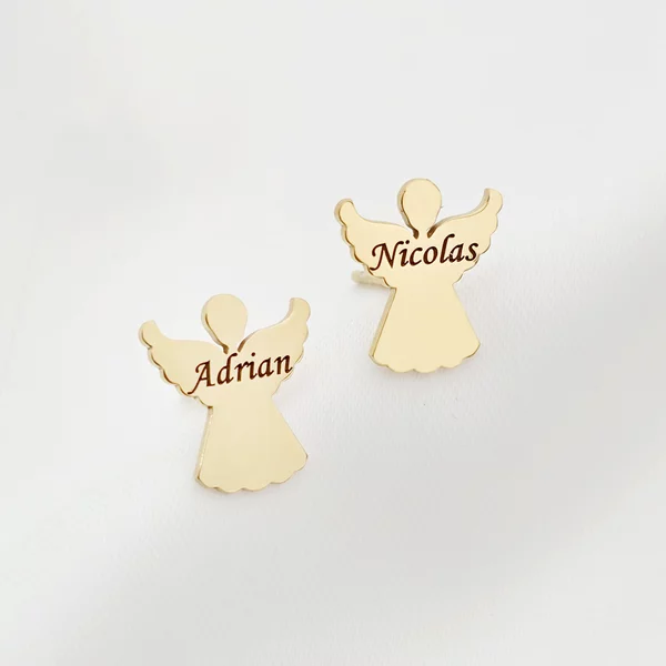 Cercei - Silueta ingeras - Argint 925 placat cu Aur 18K