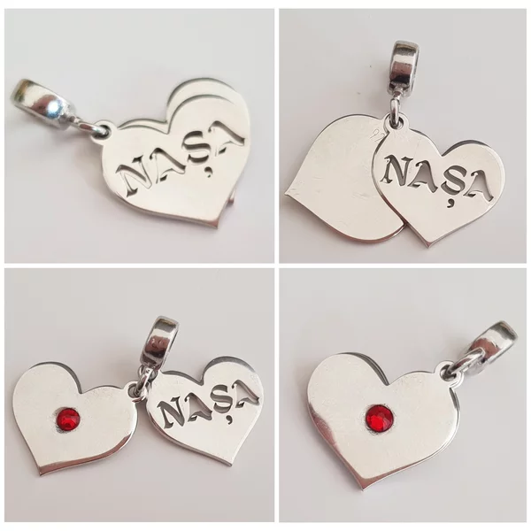 Charm Nasa - Argint , cristal Swarovski