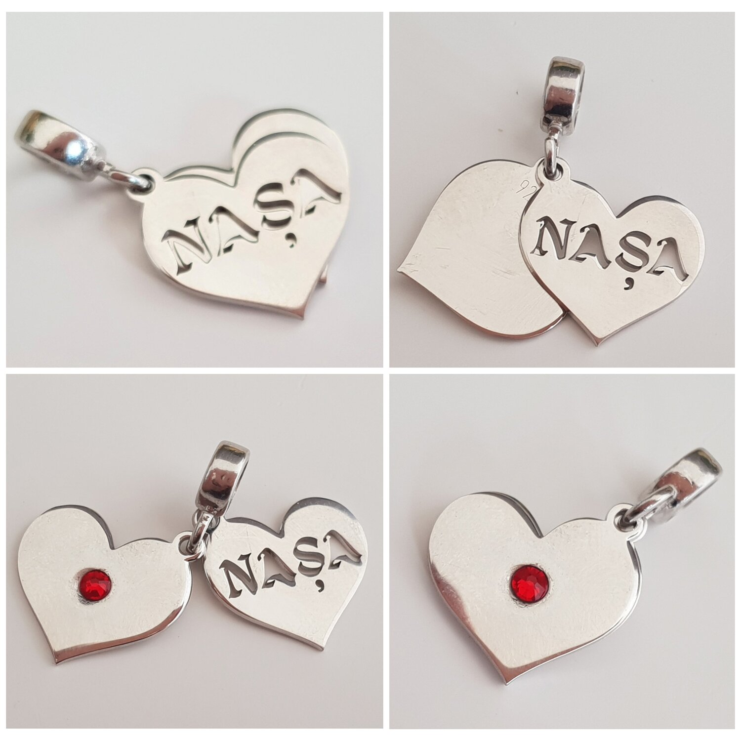 Charm Nasa - Argint , cristal Swarovski