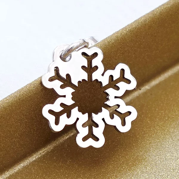 Charm personalizat Craciun - Fulg de nea - Argint 925