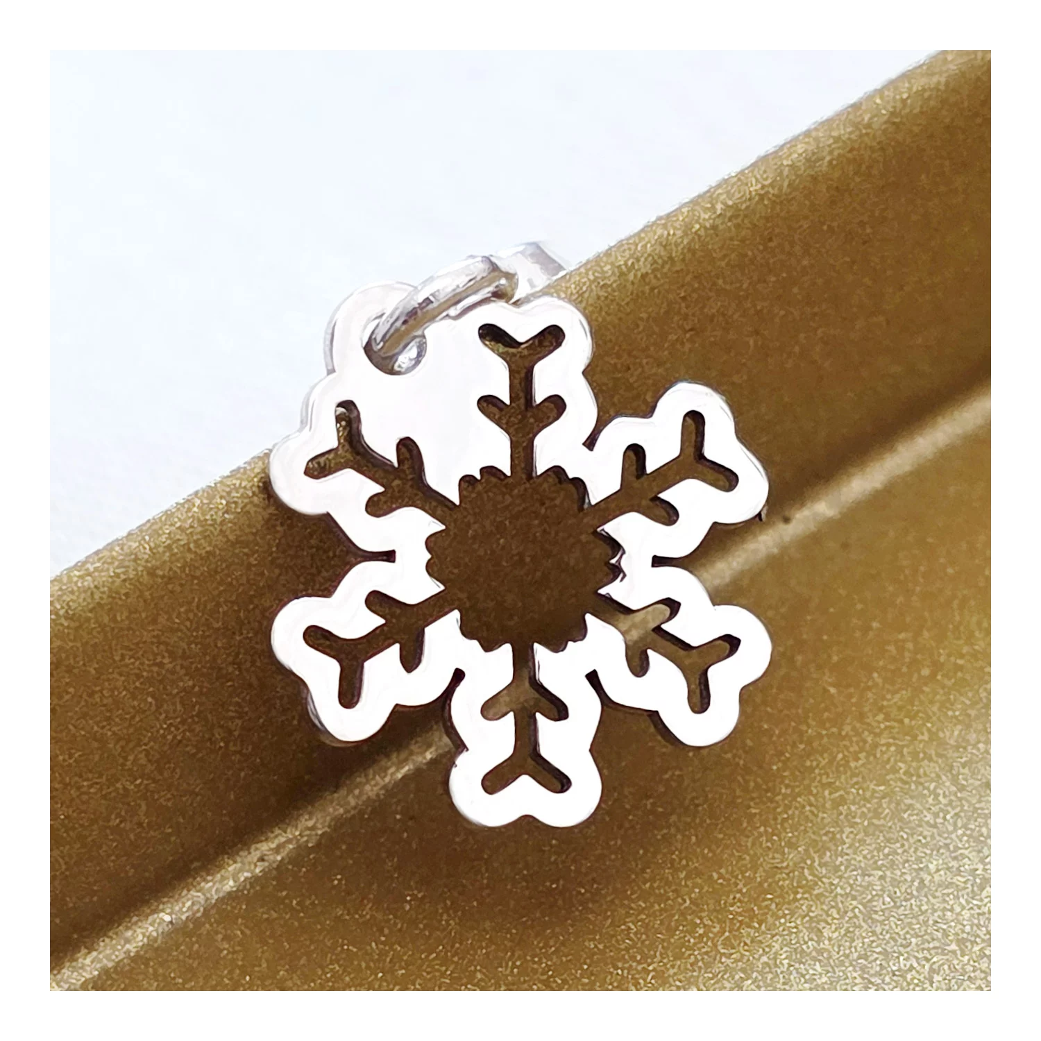 Charm personalizat Craciun - Fulg de nea - Argint 925