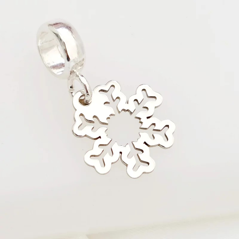 Charm personalizat Craciun - Fulg de nea - Argint 925 picture - 2