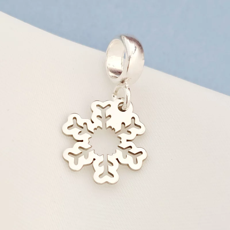 Charm personalizat Craciun - Fulg de nea - Argint 925 picture - 3