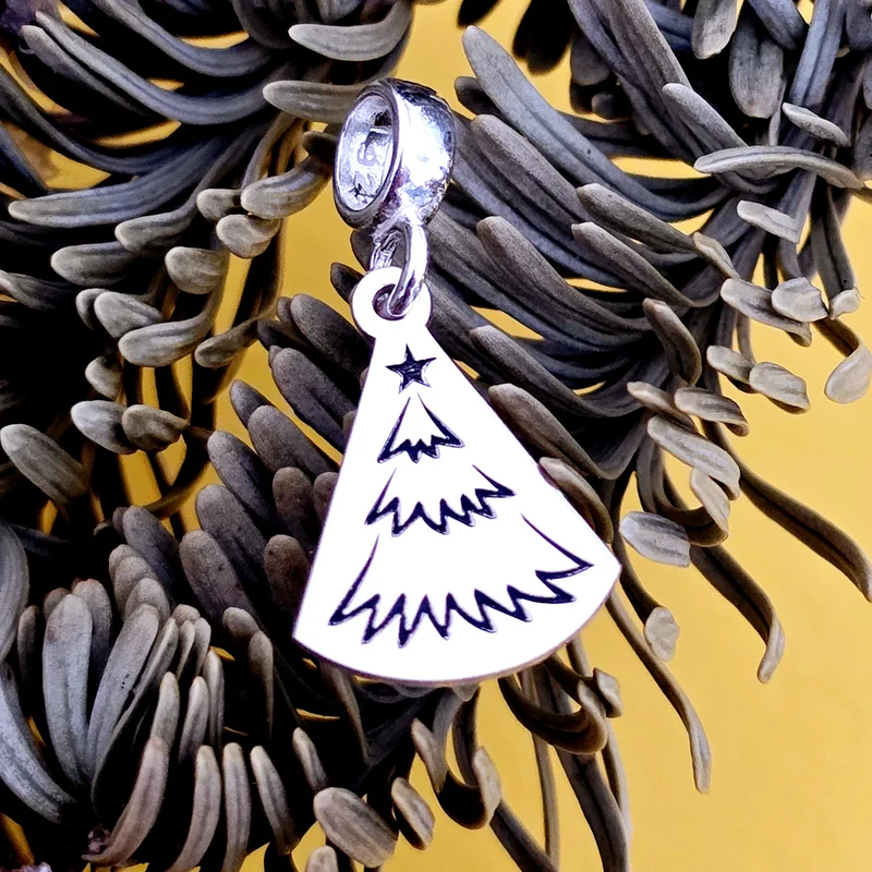 Charm personalizat Craciun - O brad frumos - Argint 925 picture - 2