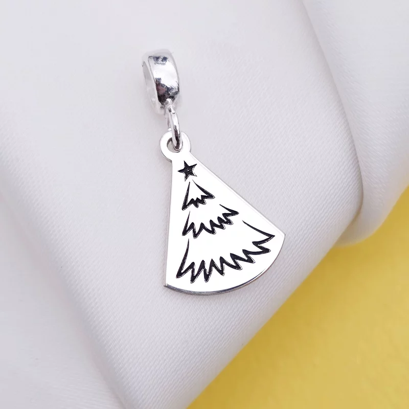 Charm personalizat Craciun - O brad frumos - Argint 925 picture - 3