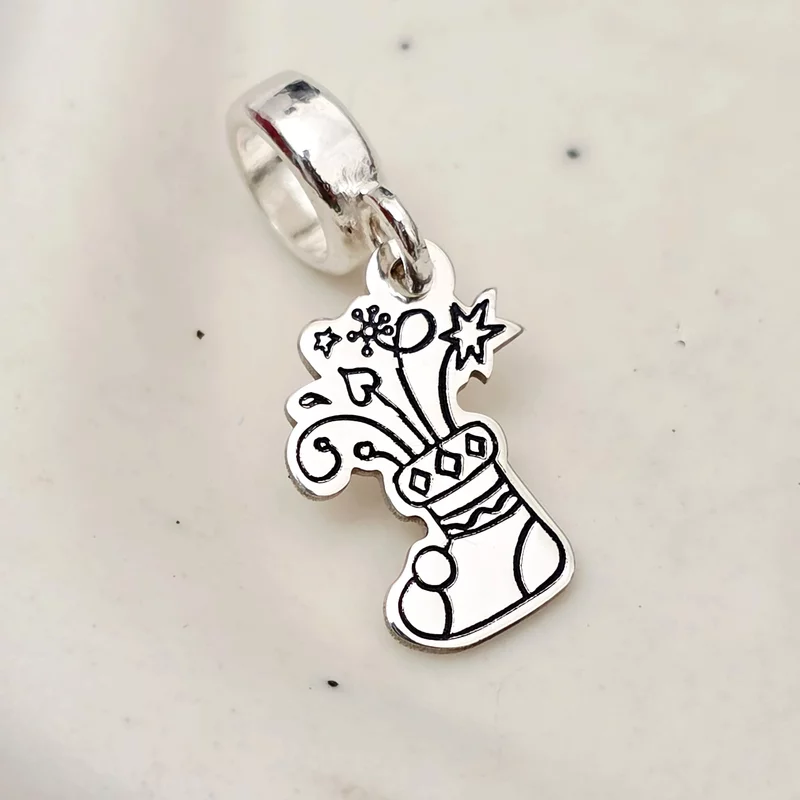 Charm personalizat Craciun - Soseta - Argint 925 picture - 3