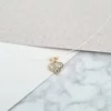 Choker Aur Galben 14K - Pandantiv Diamant - Lant silicon cu inchizatoare carabina