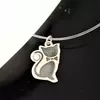 Choker cu pisica si cristal Swarovski - Argint 925 - Lant silicon