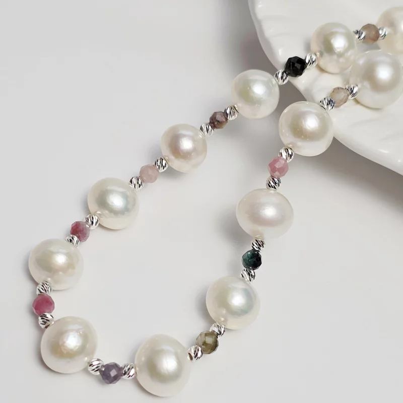 Colier cu Perle & Turmalina - Amintiri pretioase - Model cu medalion inima cu poze interior si cu prindere clasp cu cristale Zirconia  - Argint 925 picture - 5