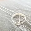 Colier geometric - Pandantiv inel - Argint 925 - Inchizatoare carabina