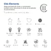 Colier personalizat - Chic Elements - Lant cu zale dreptunghiulare - Argint 925