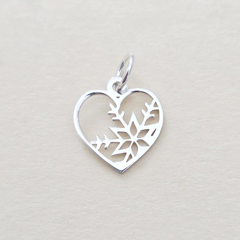 ELM Charm - Inima cu fulg de nea - Argint 925 picture - 1