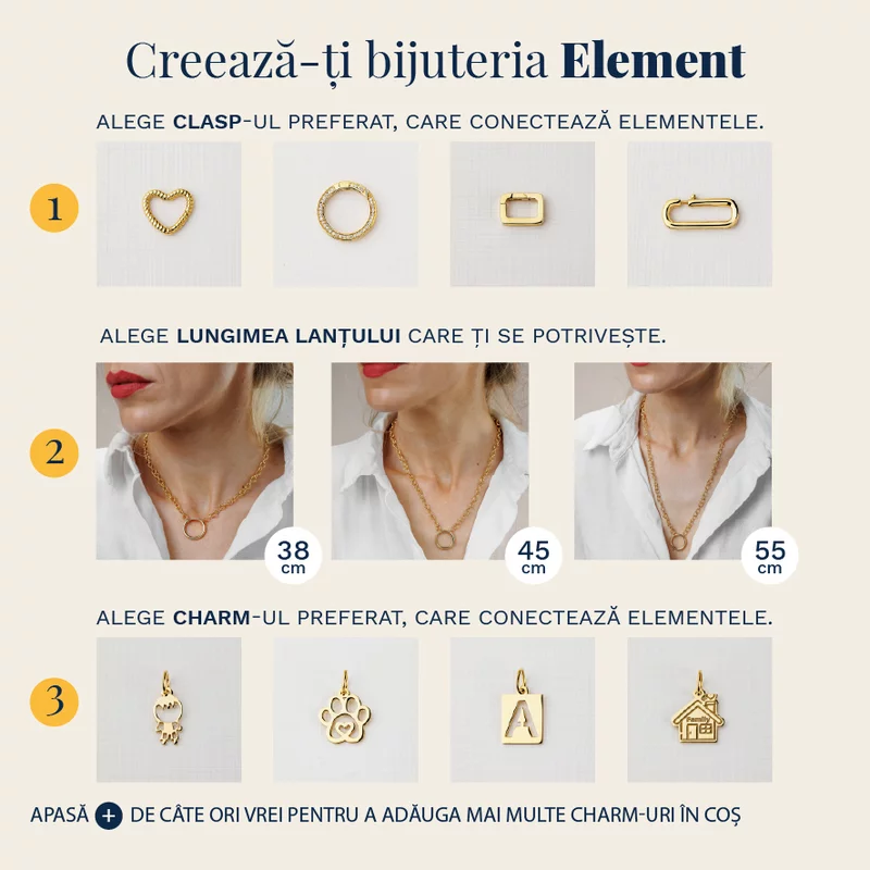 ELM-Round – Lănțișor bază ROLO – Argint placat cu Aur Galben 18K picture - 4