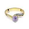 Inel colectia Luxury Aur Galben/Alb 14K cu Ametist 0.50ct