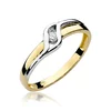 Inel colectia Luxury Aur Galben/Alb 14K cu Diamant 0.04ct